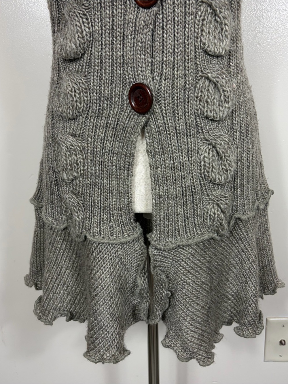 John Fashion Knit Sweater Vest Small Fairy Forest Grunge Whimsigoth Shabby - Picture 3 of 7